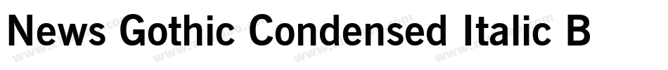News Gothic Condensed Italic BT字体转换